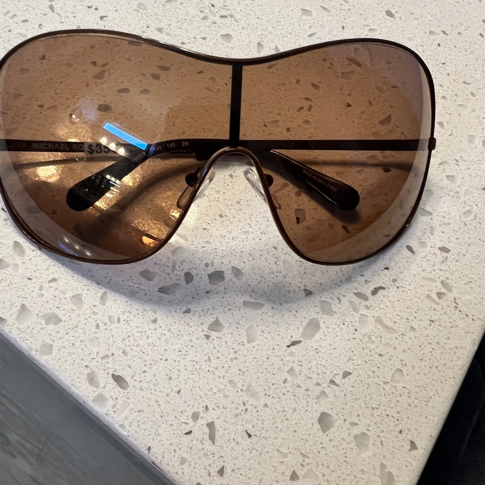 Michael Kors Brown Gradient Shield Sunglasses for Women